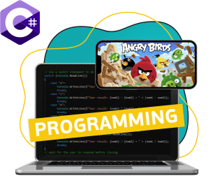 Программирование на C#. Удивительный мир 2D-игр - Школа программирования для детей, компьютерные курсы для школьников, начинающих и подростков - KIBERone г. Шымкент